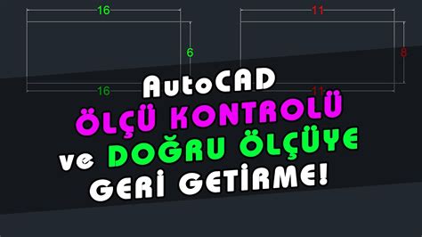 Autocad ölçü alma komutu